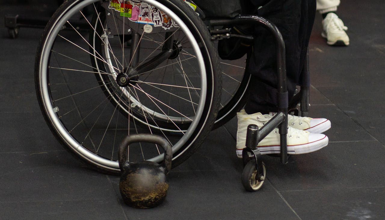 A Person Riding a Wheelchair